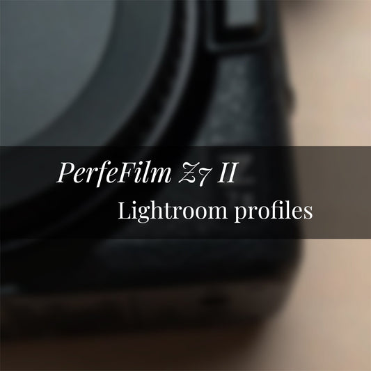 PerfeFilm Z7 II Lightroom 色彩描述檔, 單一相機授權。模擬 Nikon Z7 II 色彩