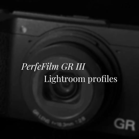 PerfeFilm GRIII Lightroom 色彩描述檔, 單一相機授權。模擬 Ricoh GRIII 色彩